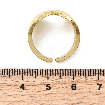 Brass Cuff Rings for Women RJEW-H262-06F-G-1
