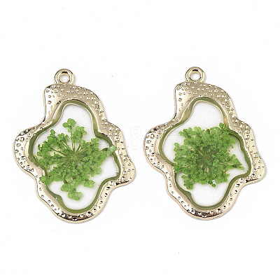 Epoxy Resin Pendants X-RESI-T045-028B-1