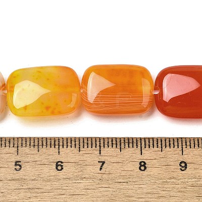 Natural Striped Agate/Banded Agate Beads Strands G-B137-B01-01I-1