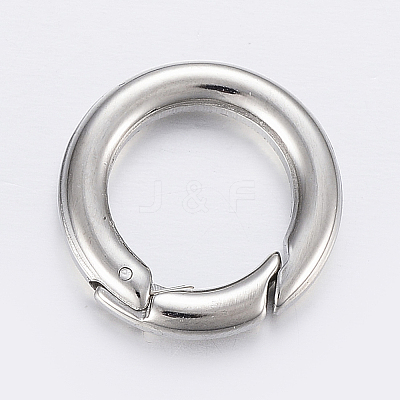 Tarnish Resistant 304 Stainless Steel Spring Gate Rings LS-STAS-P198-09C-1