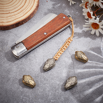 4Pcs 2 Colors Brass Beads KK-NB0004-33-1