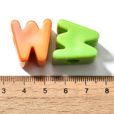 UV Plating Opaque Acrylic European Beads SACR-Z007-01W-1