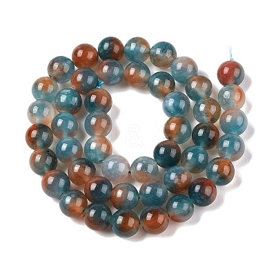 Dyed Natural White Jade Beads Strands G-T138-8mm-210-23-1