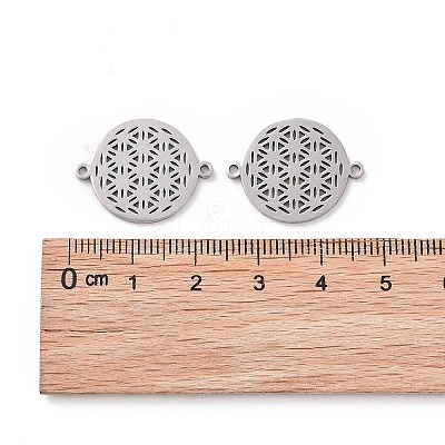 Non-Tarnish 201 Stainless Steel Sacred Geometric Links STAS-S105-JN900-1