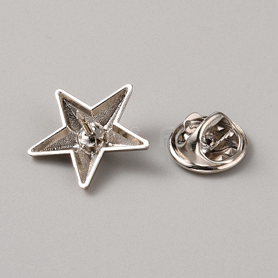 Alloy Star Brooch LS-AJEW-WH0515-08P-1