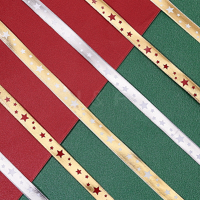 3 Rolls 3 Colors Polyester Ribbons OCOR-NB0001-56-1