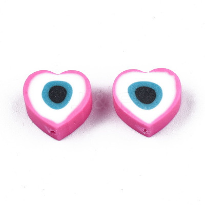 Handmade Polymer Clay Beads X-CLAY-T019-08G-1