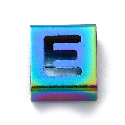 Ion Plating(IP) 304 Stainless Steel Square Slide Charms STAS-L132-25E-M-1