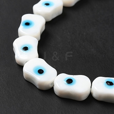 Handmade Evil Eye Lampwork Beads Strands LAMP-G154-02I-1