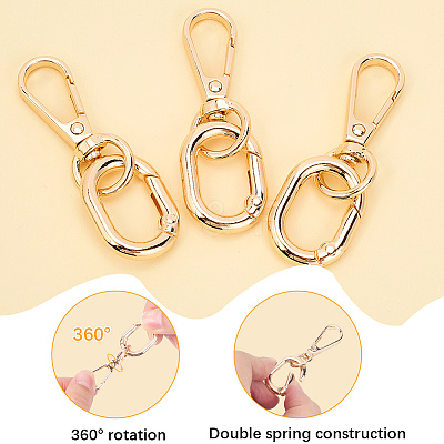 Alloy Swivel Clasps FIND-SP0003-22G-1