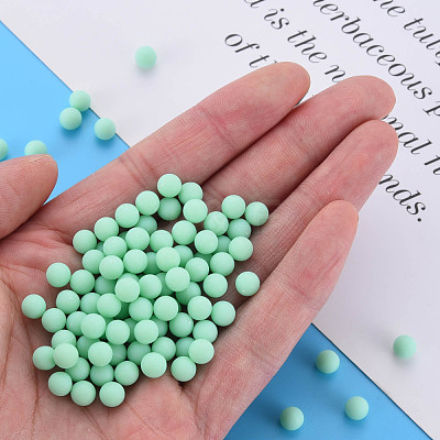 Opaque Acrylic Beads PAB702Y-B01-06-1