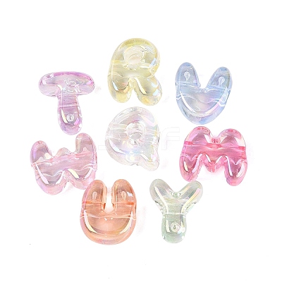 UV Plating Transparent Acrylic Beads OACR-Q204-08-1