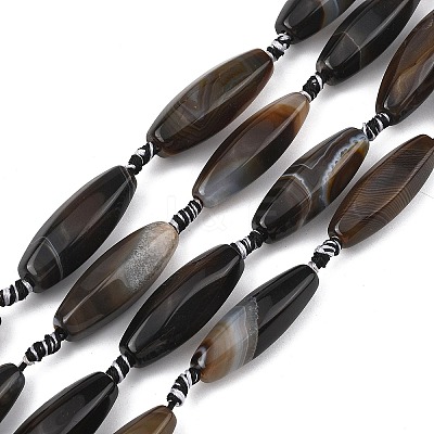 Natural Banded Agate Beads Strands GG-T001-01A-1