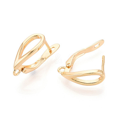 Brass Hoop Earring Findings KK-N267-27G-1