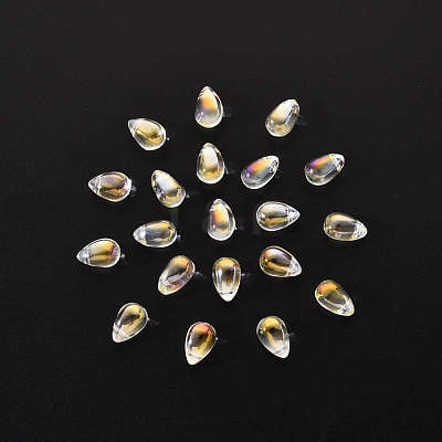 20Pcs Transparent Spray Painted Glass Charms GLAA-YW0001-03B-1