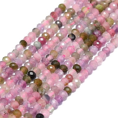 Natural Multicolor Tourmaline Beads Strands G-G106-A06-01-1