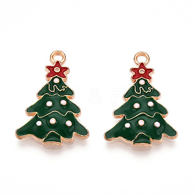 Christmas Theme Alloy Enamel Pendants ENAM-N056-403A-02-1