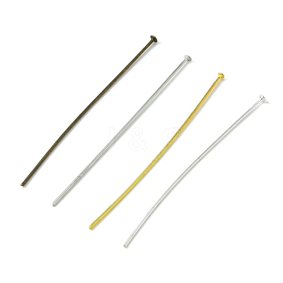 160Pcs 4 Colors Brass Flat Head Pins KK-YW0002-11-1