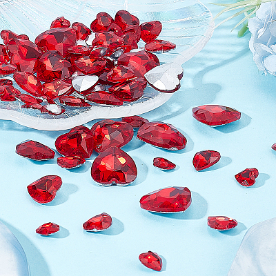 78Pcs 6 Style Glass Rhinestone Cabochons RGLA-FG0001-14-1