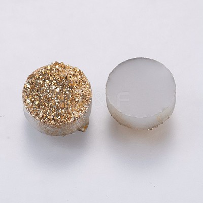 Imitation Druzy Gemstone Resin Cabochons RESI-E012-02-1