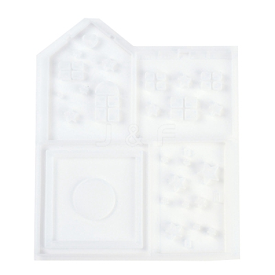 Patchwork House Christmas DIY Pendant Decoration Silicone Molds DIY-M057-01A-1