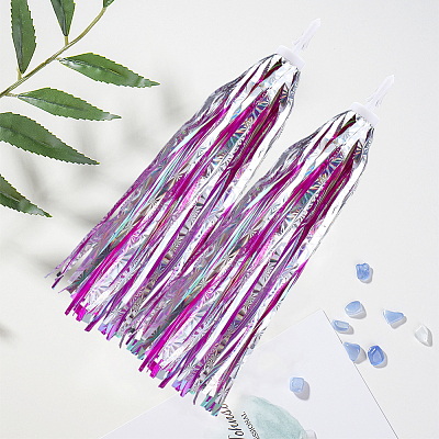 Kids Plastic Tassel Ribbon AJEW-CN0006-63B-1