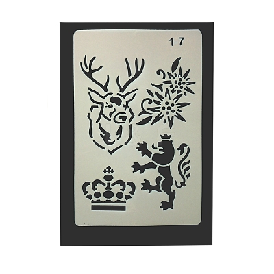 Eco-Friendly PET Plastic Hollow Painting Silhouette Stencil DRAW-PW0008-01G-1