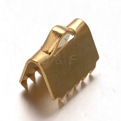 Ion Plating(IP) 304 Stainless Steel Ribbon Crimp Ends STAS-F075-03-1