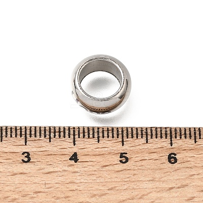 304 Stainless Steel Large Hole Beads STAS-H263-01P-02-1