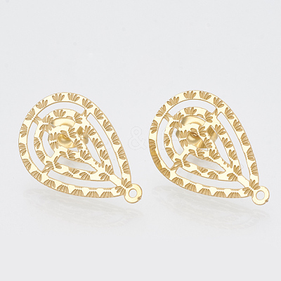 304 Stainless Steel Stud Earring Findings X-STAS-S079-40A-1