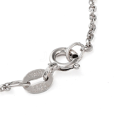 Rhodium Plated 925 Sterling Silver Rolo Chains Necklace Making STER-B001-05P-1
