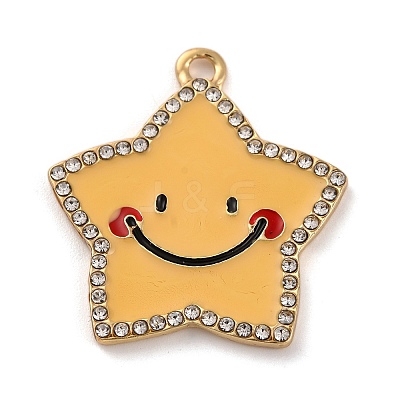 Alloy Enamel Pendants ENAM-M009-01B-G-1