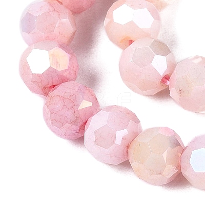 Anti-Tarnish Electroplate Glass Beads Strands EGLA-ZX010-6mm-04-1