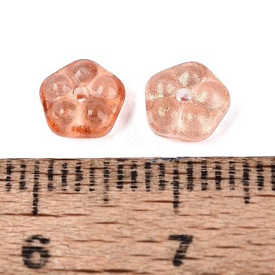 Spray Painted Glass Beads DGLA-R052-002-B09-1