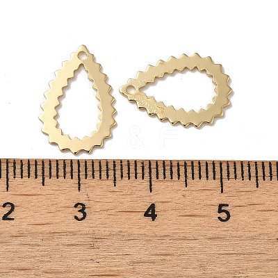 Teardrop Brass Pendants KK-G480-04B-LG-1