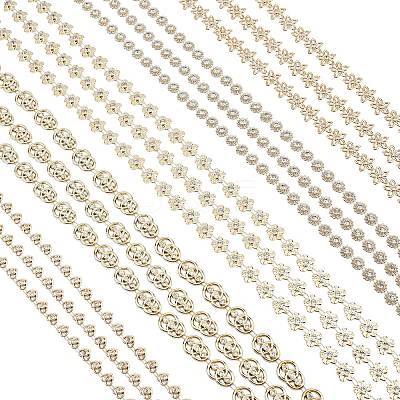 5 Cards 5 Style Plastic & Resin Chains FIND-PH0003-59-1