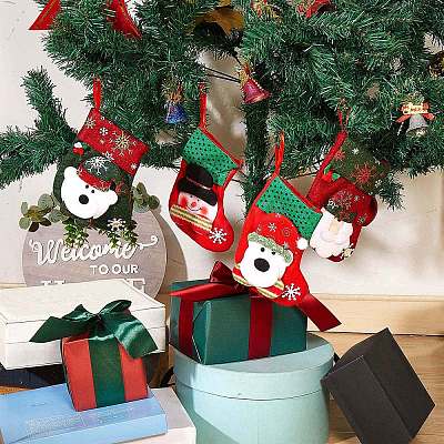 8Pcs Cloth Christmas Stockings Sets JX067A-1