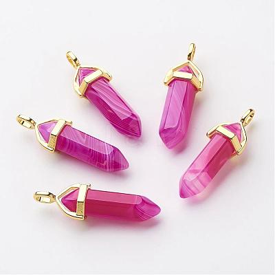 Natural Mixed Stone Pointed Pendants G-G902-A-1