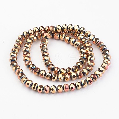 Electroplate Glass Bead Strands X-EGLA-G014-6mm-FP01-1