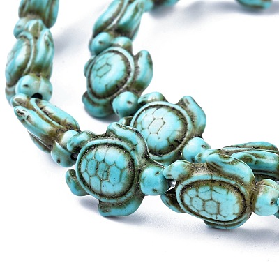 Dyed Synthetic Turquoise Beads Strands G-M152-10-B-1