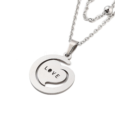 Stainless Steel Pendants Necklaces NJEW-U003-01B-P-1