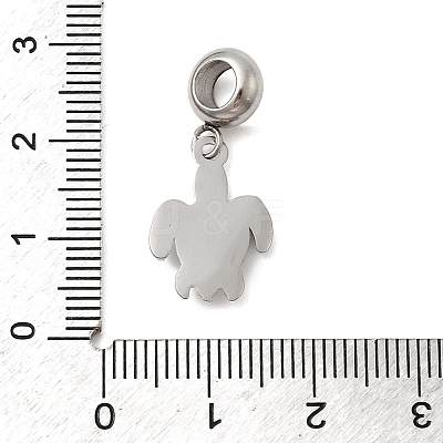 304 Stainless Steel Sea Animal European Dangle Charms STAS-D153-04A-P-1