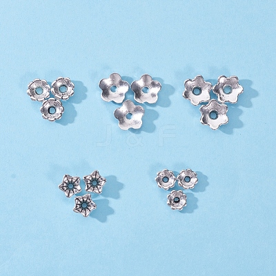 1Box Mixed Style Tibetan Style Alloy Bead Caps TIBE-JP0003-01-1