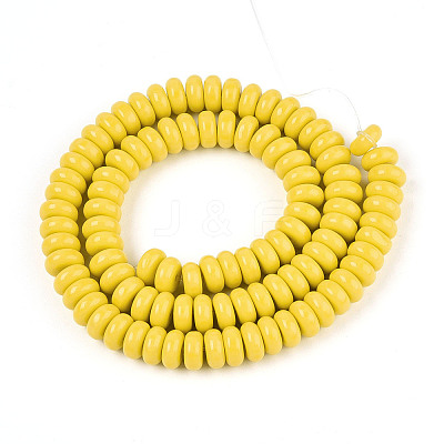 Opaque Spray Painted Glass Beads LS-GLAA-ZX008-8mm-18K-1