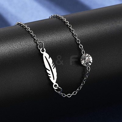 201 Stainless Steel Cable Chain Bracelets BJEW-H205-01E-P-1