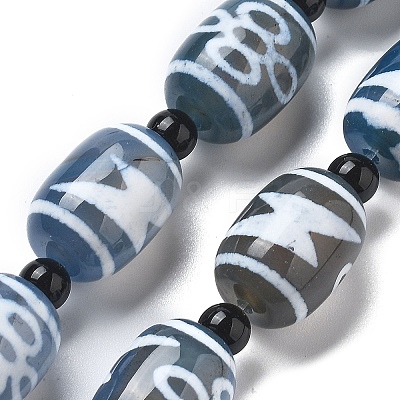 Tibetan Style dZi Beads Strands G-NH0037-C05-02-1