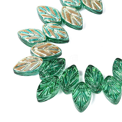 Electroplate Transparent Glass Beads Strands LS-EGLA-N056-03A-12-1