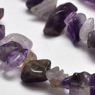 Chip Natural Amethyst Beads Strands G-N0134-19-1