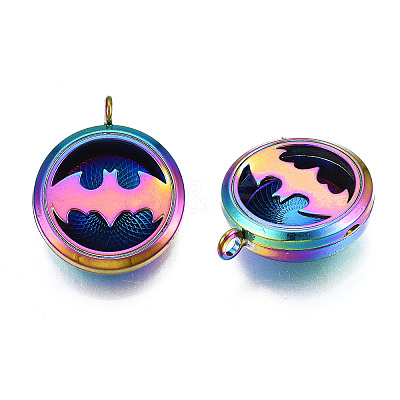 Rack Plating Alloy Locket Pendants PALLOY-S119-098-1