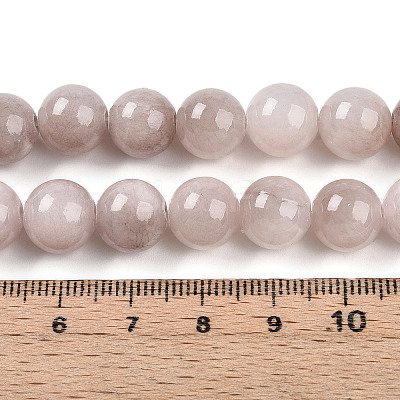 Natural Dyed Yellow Jade Gemstone Bead Strands G-R271-10mm-YXS06-1